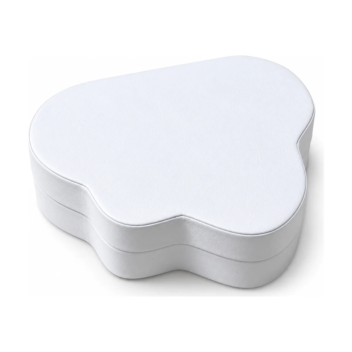 Coffret blanc en forme de nuage, fermé