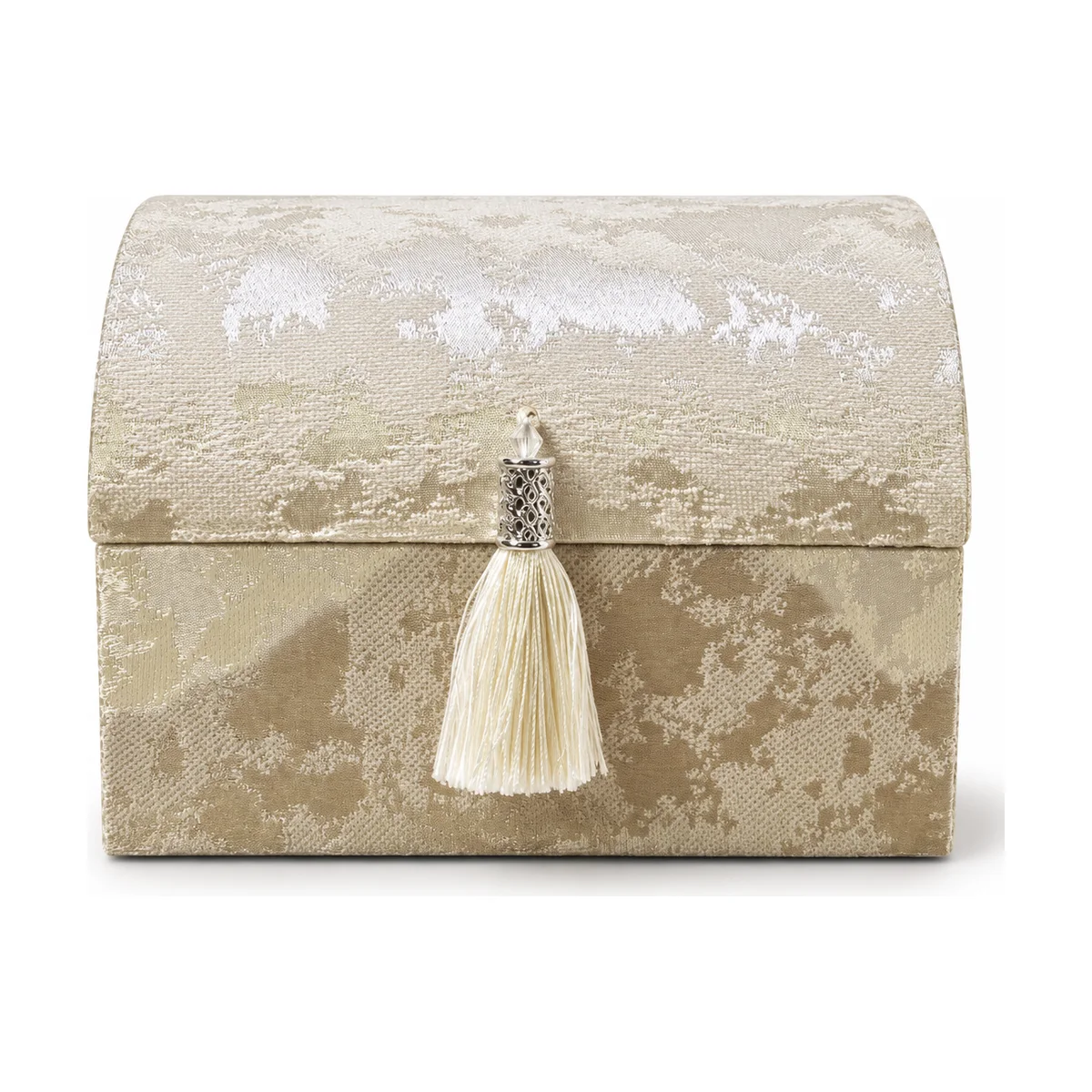 Coffret à couvercle bombé crème, fermé