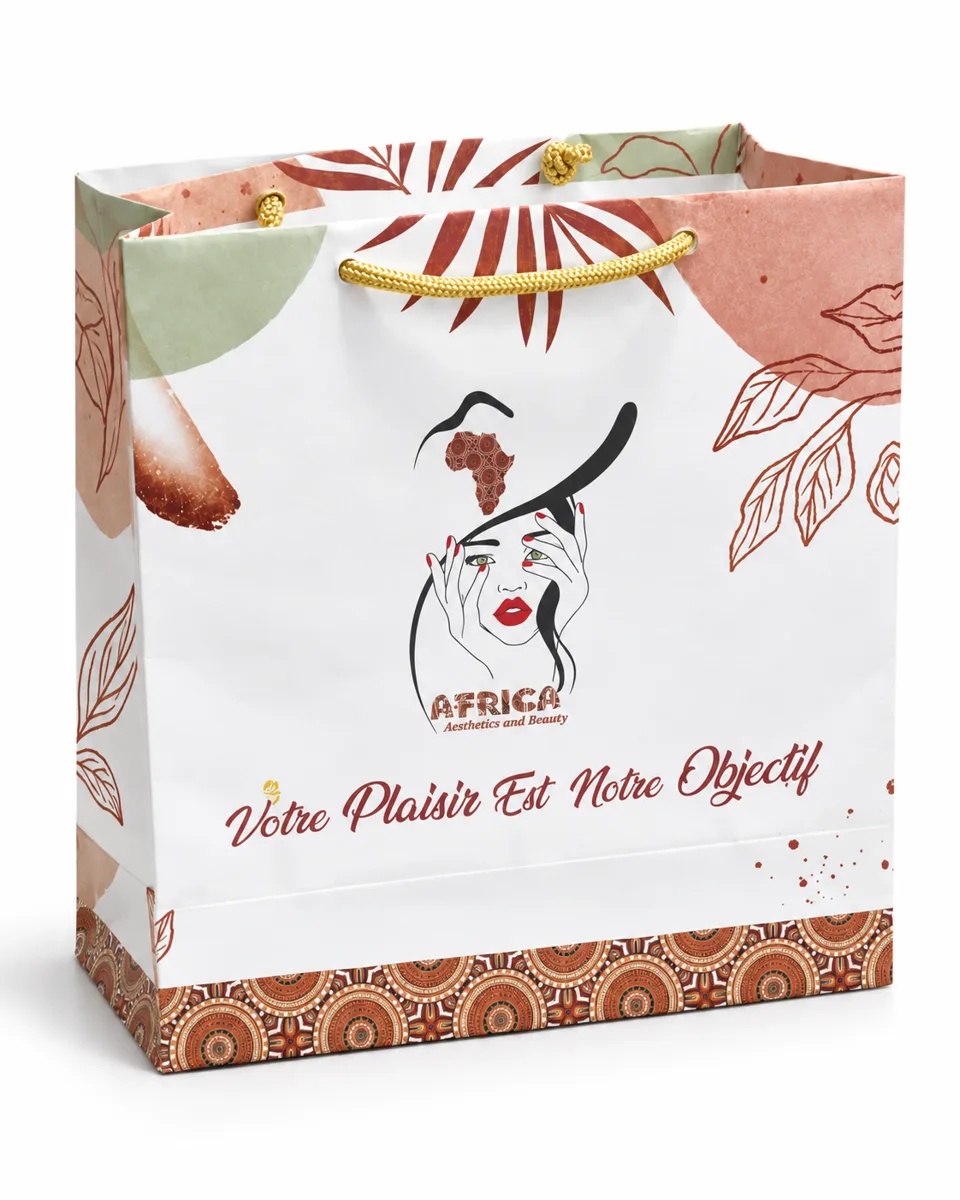 Sac papier carré Africa Aesthetic, motifs imprimés