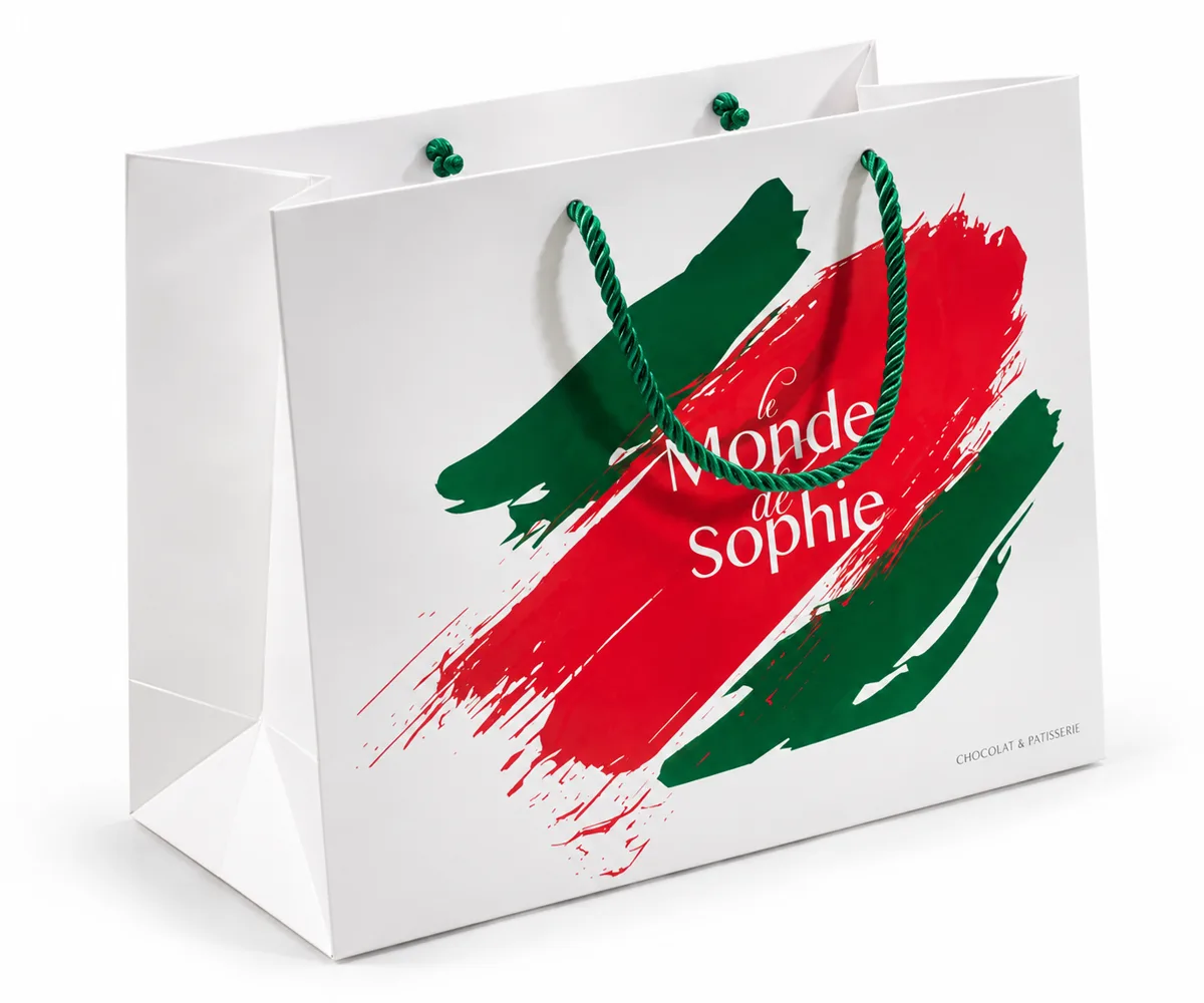 Sac papier imprimé à poignées